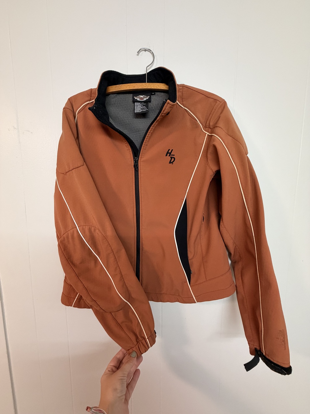 Harley-Davidson Women's Motorcycle Riding Jacket Orange Size L Softshell 🧡